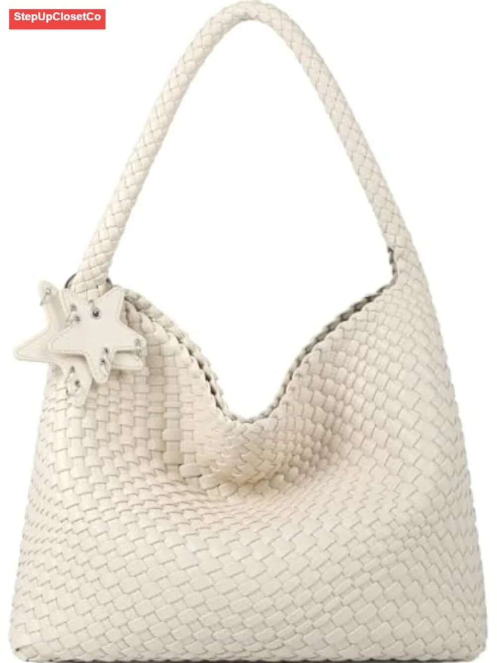 Fashion Shoulder Purses for Women Top-handle Woven Handbag Vegan Leather Hobo